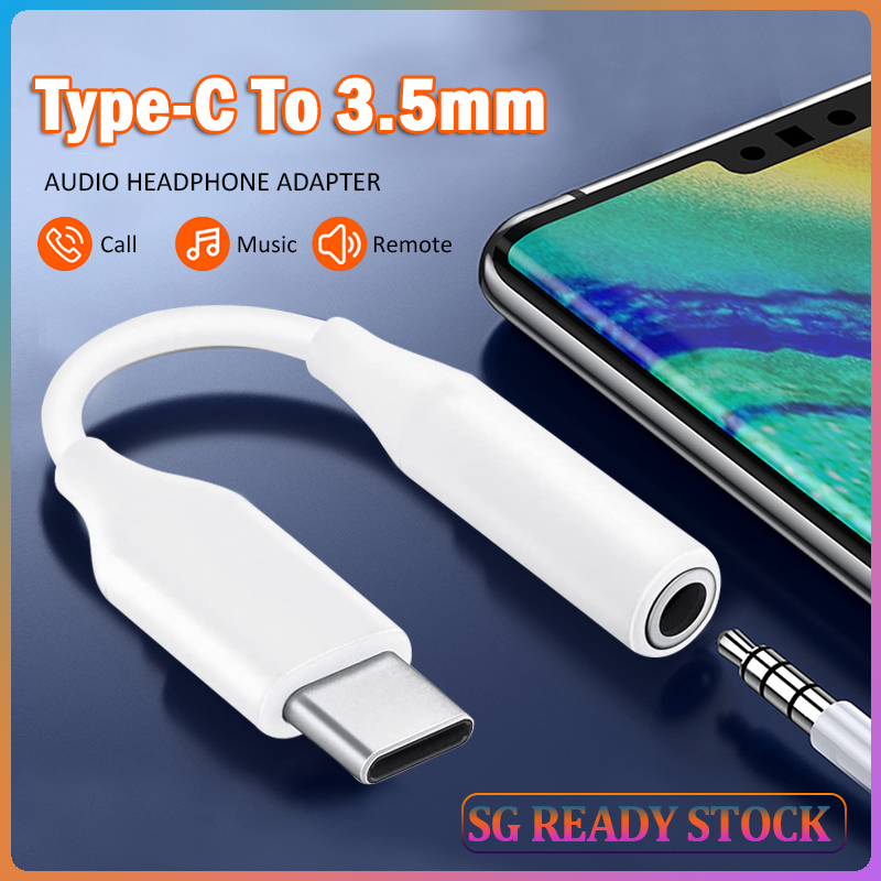 [SG] Type c to 3.5mm Audio Adapter Cable USB C To AUX Earphone Headphone Adapter Usb c to 3.5 Jack Audio Cable For Samsung Vivo Huawei Xiaomi Oneplus Redmi LG Honor