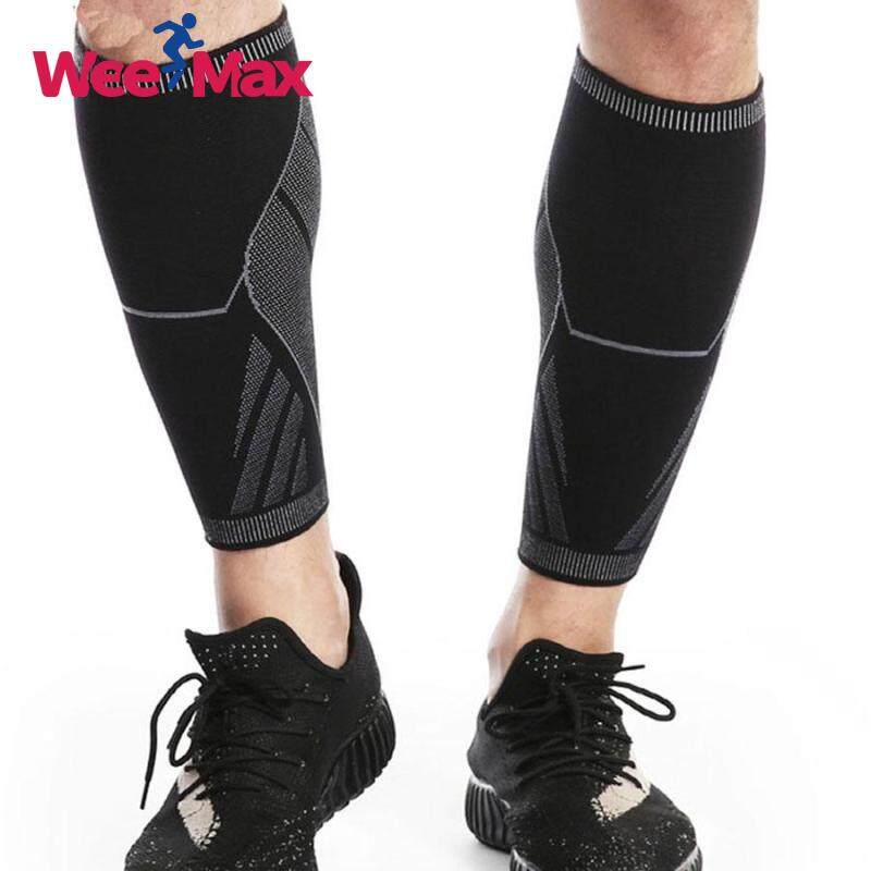WeeMax 2 Pcs Calf Compression Sleeves - Leg Compression Socks for Runners, Shin Splint, Varicose Vein & Calf Pain Relief - Calf Guard Great for Running, Cycling, Maternity, Travel, Nurses