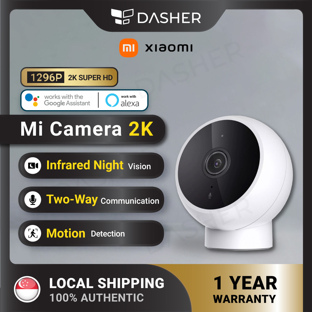 [Global version] Xiaomi Smart Camera 2K CCTV with Magnetic Mount Support Google and Alexa Voice Assistant