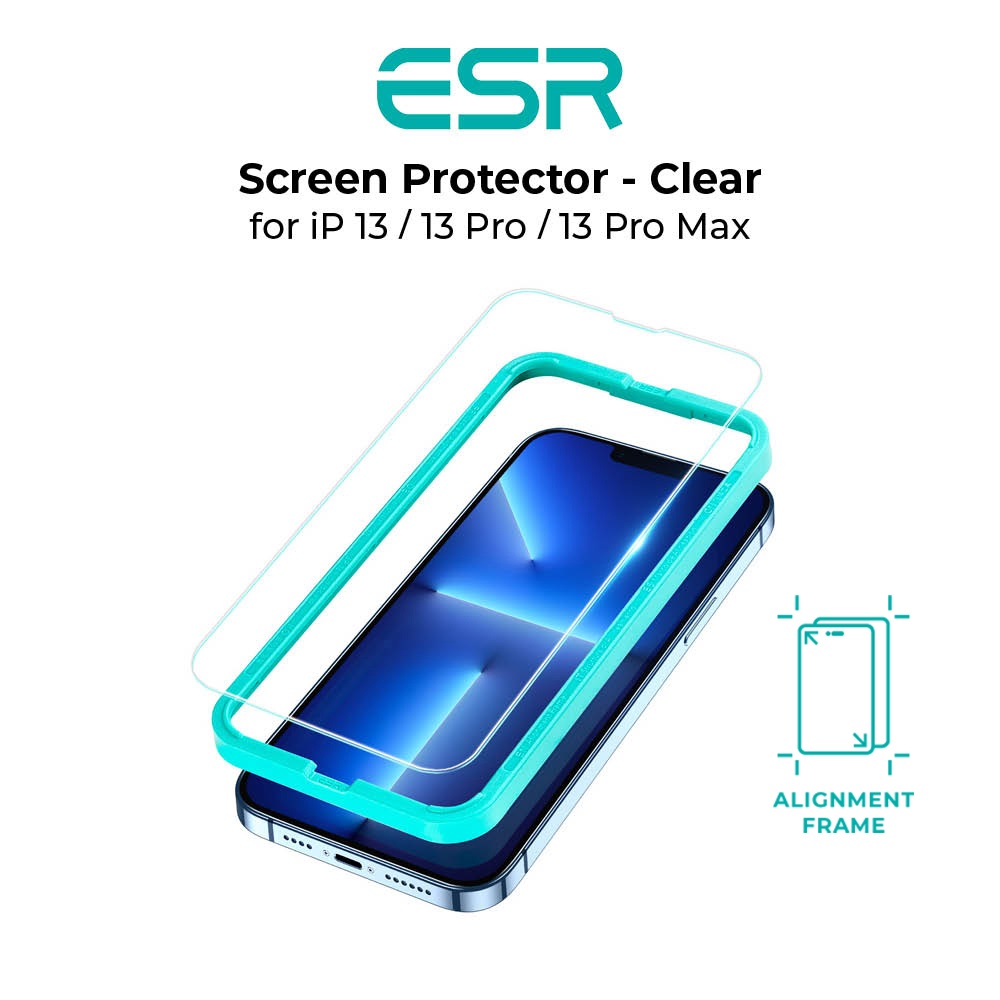 ESR iPhone 13 / 13 Pro Tempered Glass Screen Protector - Clear