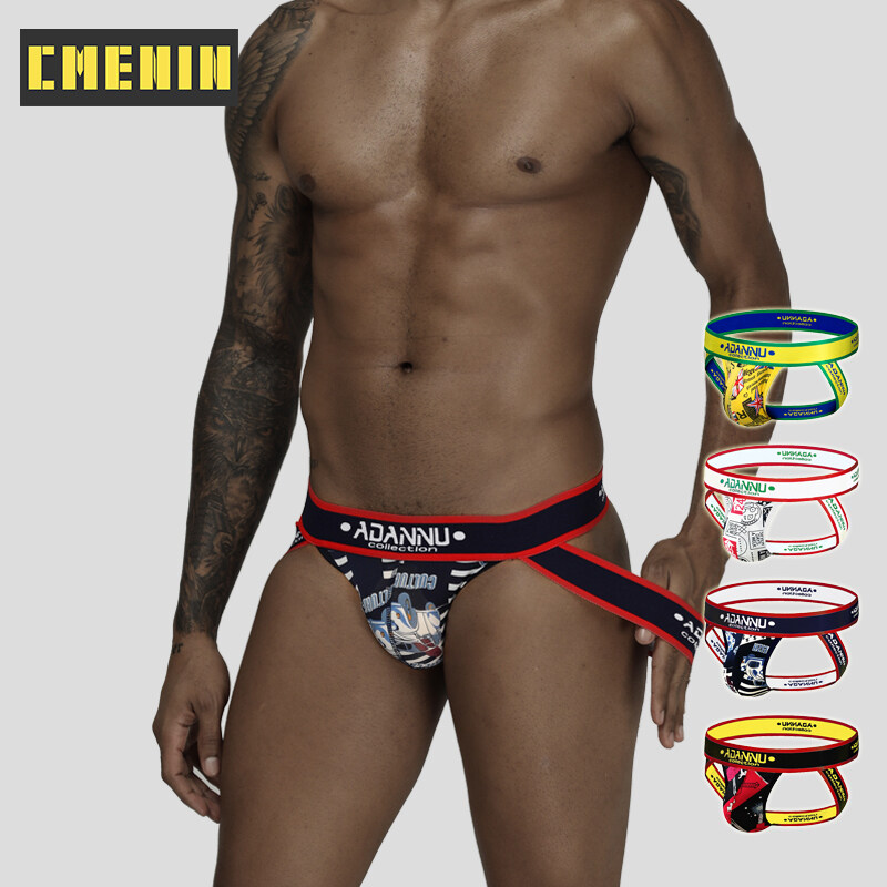 [CMENIN Official Store] G String For Men (1 Pieces) Floral Cotton Sexy Men Underwear Thong Mens Jockstrap Ins Style Thongs Jockstrap Men And G strings Lingeries CMENIN Soft Threadwork Innerwear AD302
