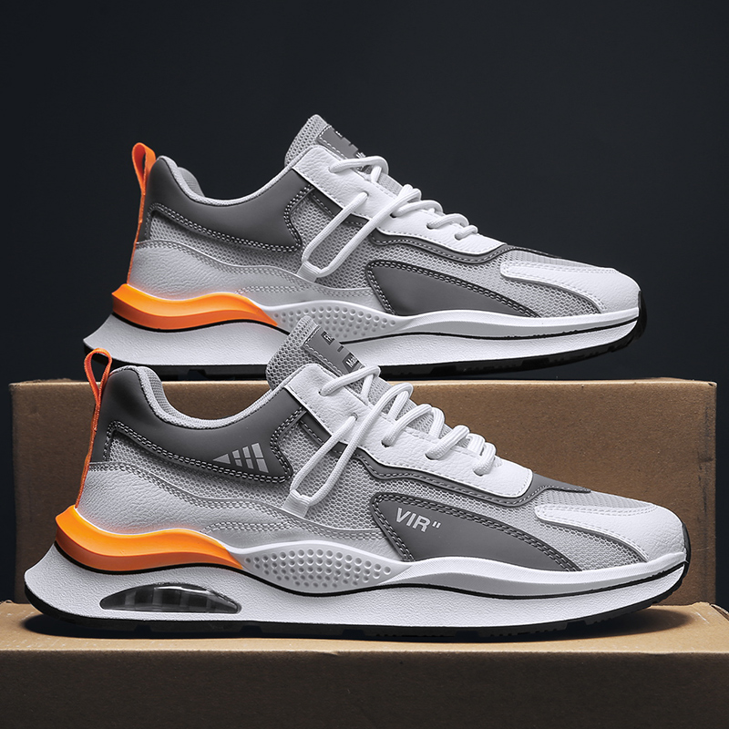 Men's shoes autumn 2023 new daddy shoes all-match sports shoes running mesh casual shoes orgasm-increasing shoes mesh breathable sports air cushion casual shoes thick-soled ultra-light soft bottom non