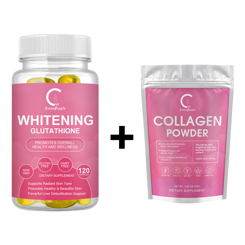 GPGP GreenPeople Glutathione Capsules,Collagen, Antioxidant Anti-Aging, Boosting Immunity, Glowing Skin, Skin Whitening Health Supplement