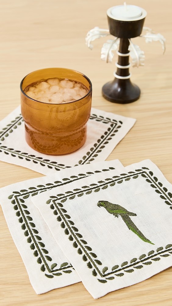 Dark Jungle Caica Cocktail Napkin Set of 4